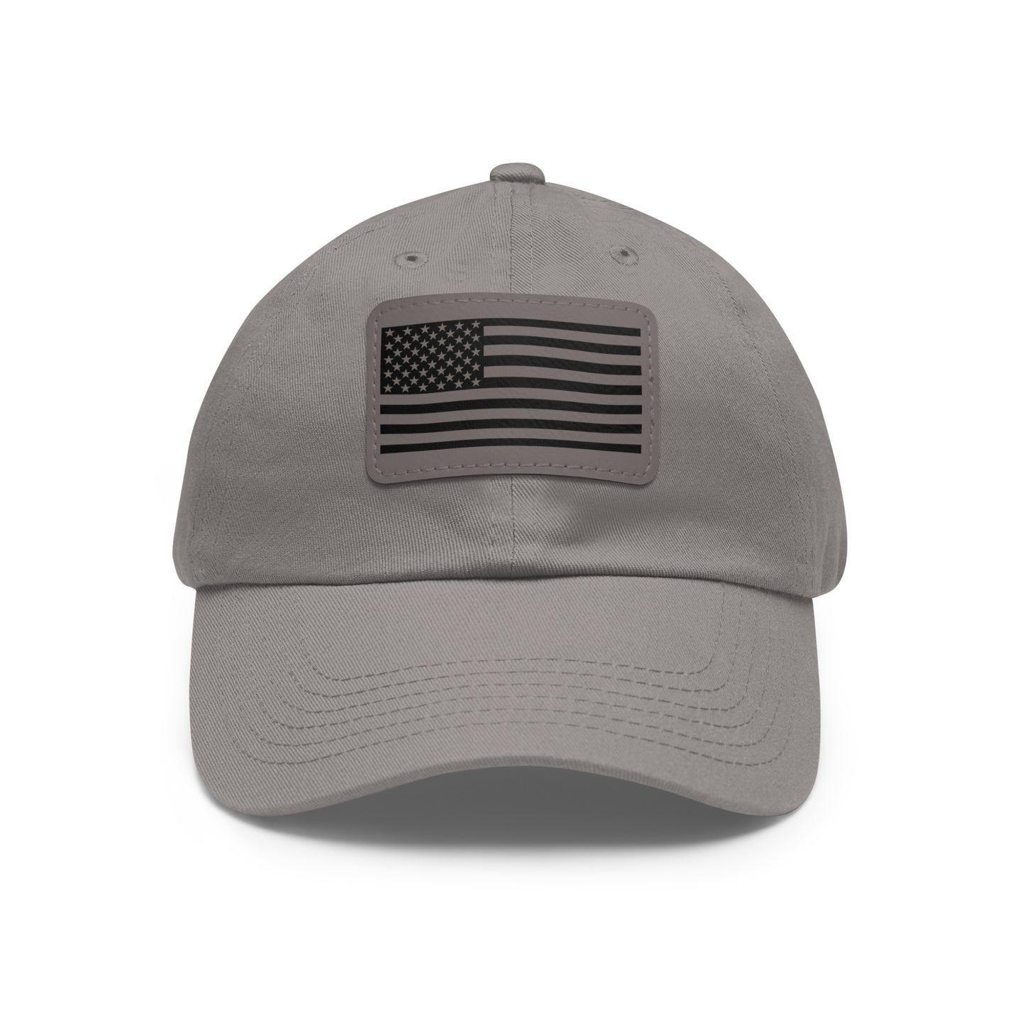 American Flag Leather Patch Hat, Multiple Colors