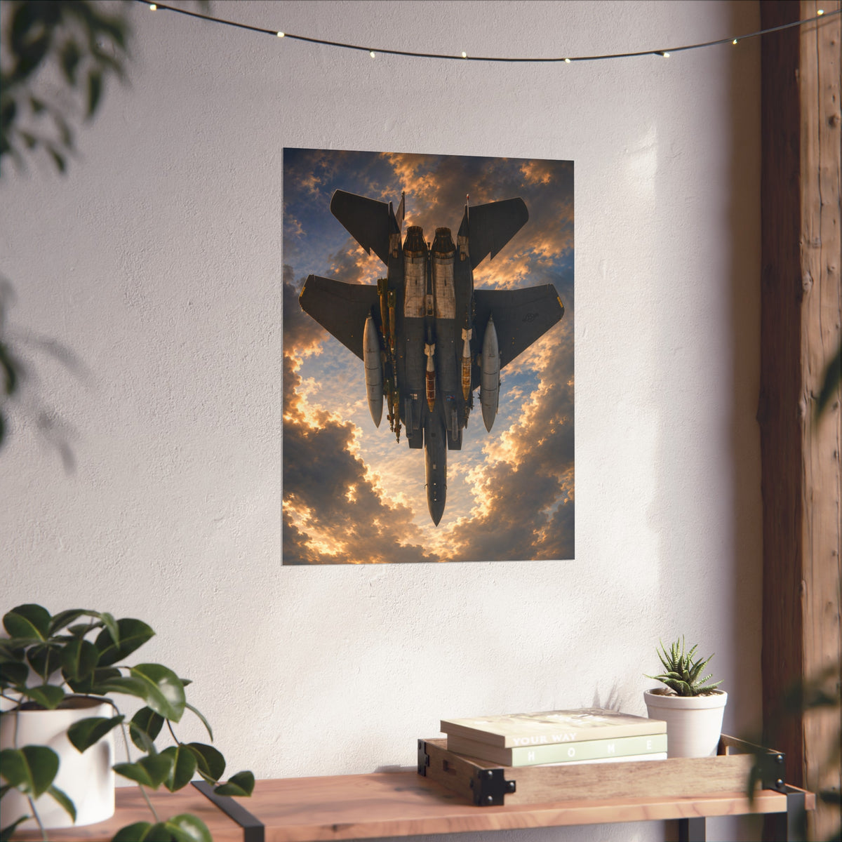 Copy of Fighter Jet Sunset Fine Art Poster — Military Aircraft Wall Art