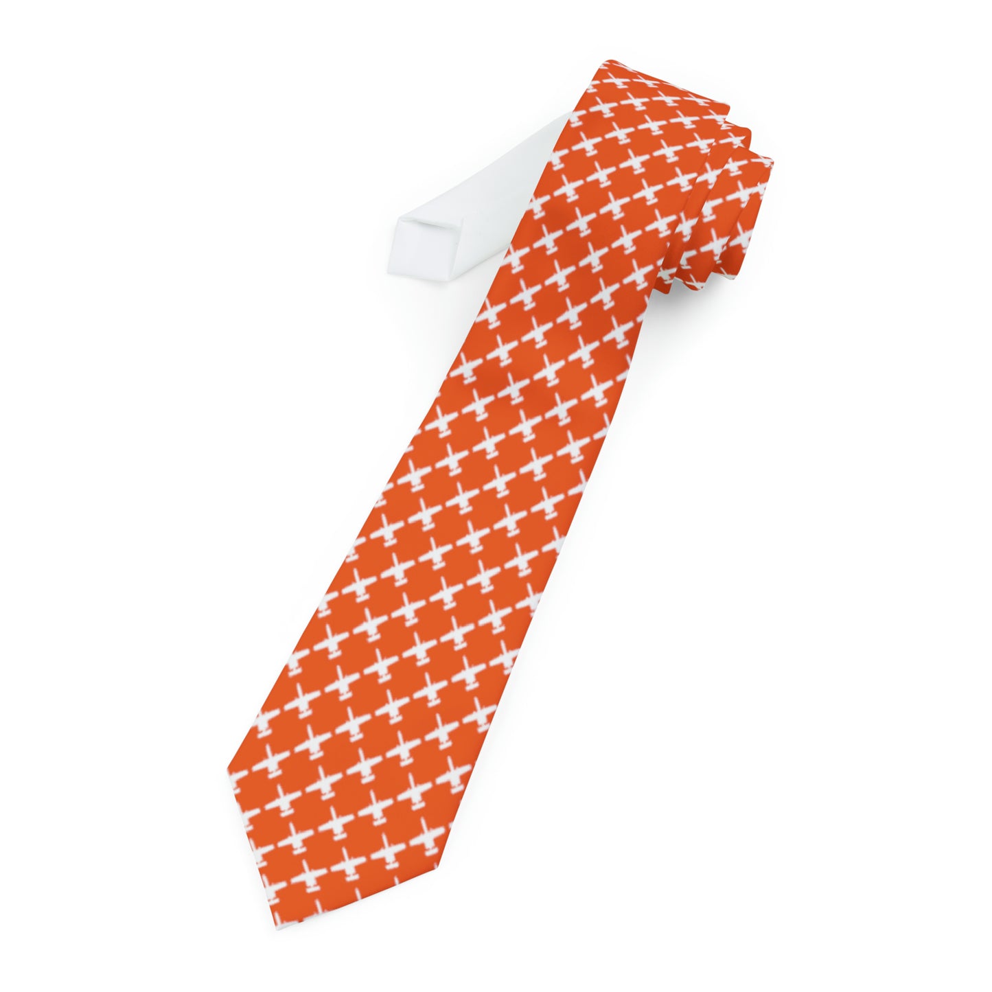 A-10 Necktie, Orange/White