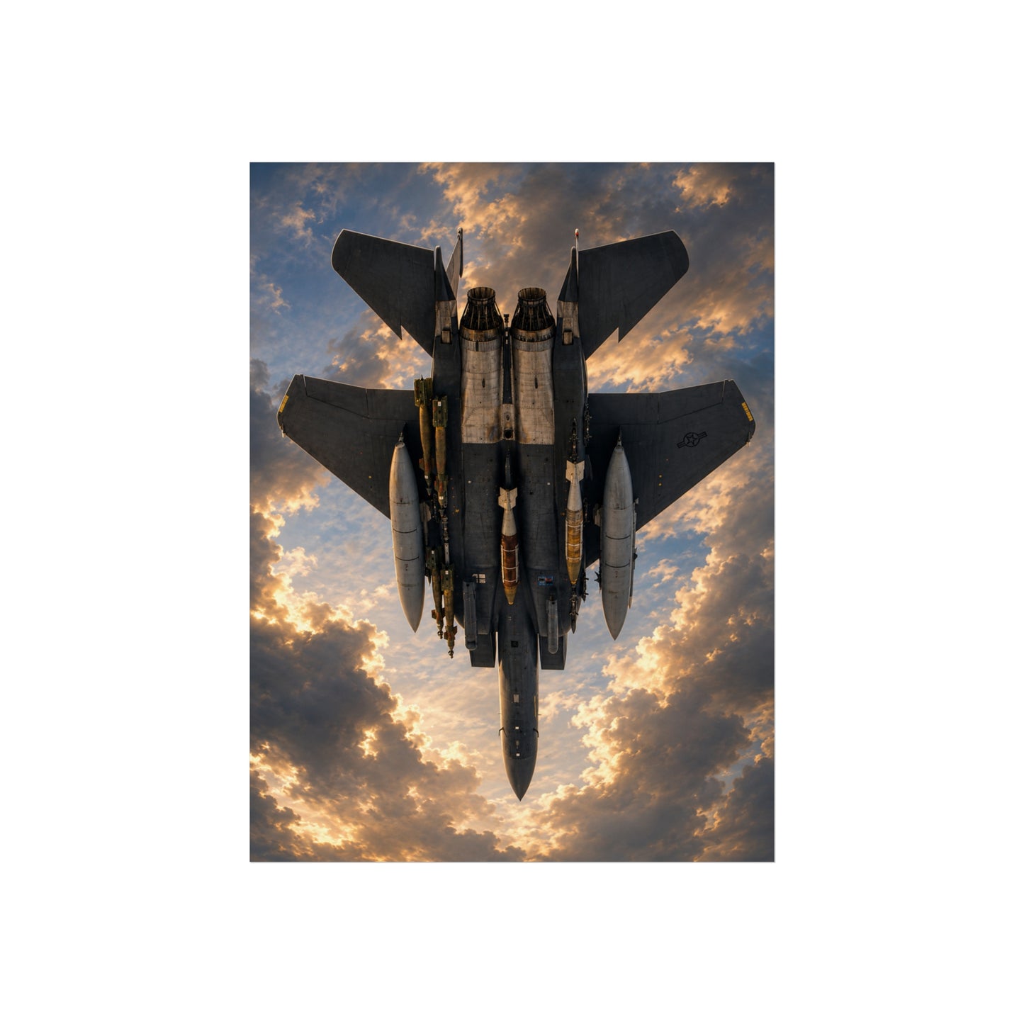 Copy of Fighter Jet Sunset Fine Art Poster — Military Aircraft Wall Art