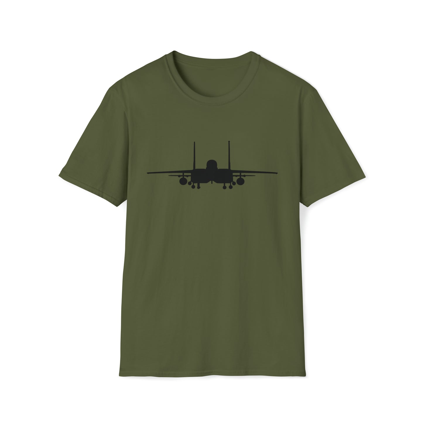 F-15E Front Silhouette Unisex Softstyle T-Shirt, Multiple Colors Available