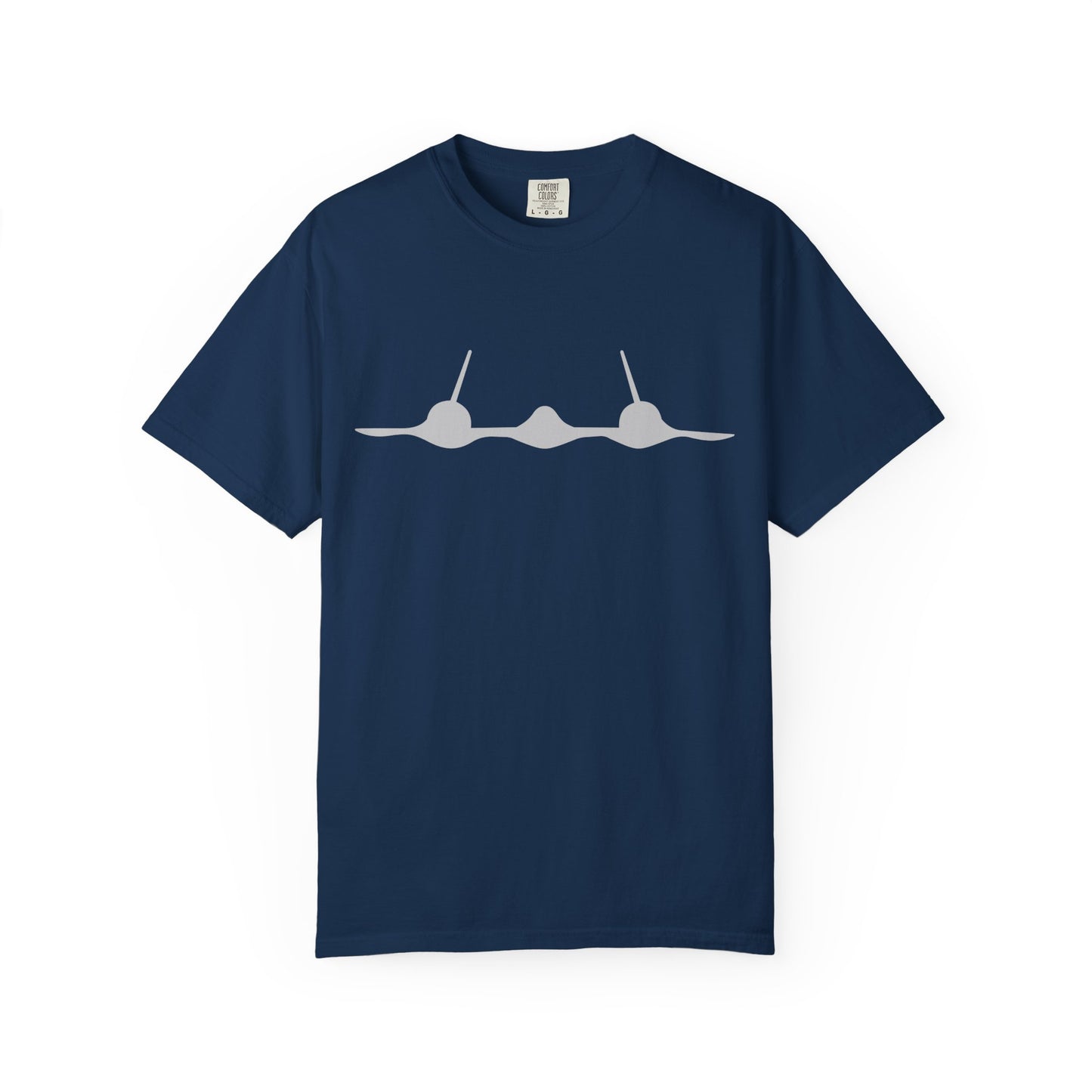 SR-71 Front Silhouette Comfort Colors Unisex T-Shirt with Airplane Design, Casual Wear, Gift for Pilots, Aviation Lovers, Travel Enthusiasts, Plane Spotting