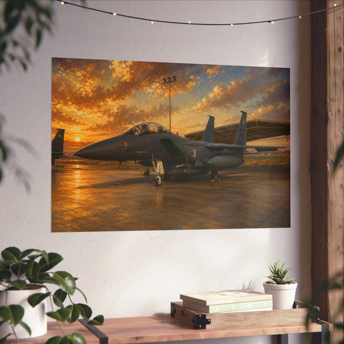 F-15E Fighter Jet Ready to Redeploy Fine Art Poster — F-15E Military Aviation Print