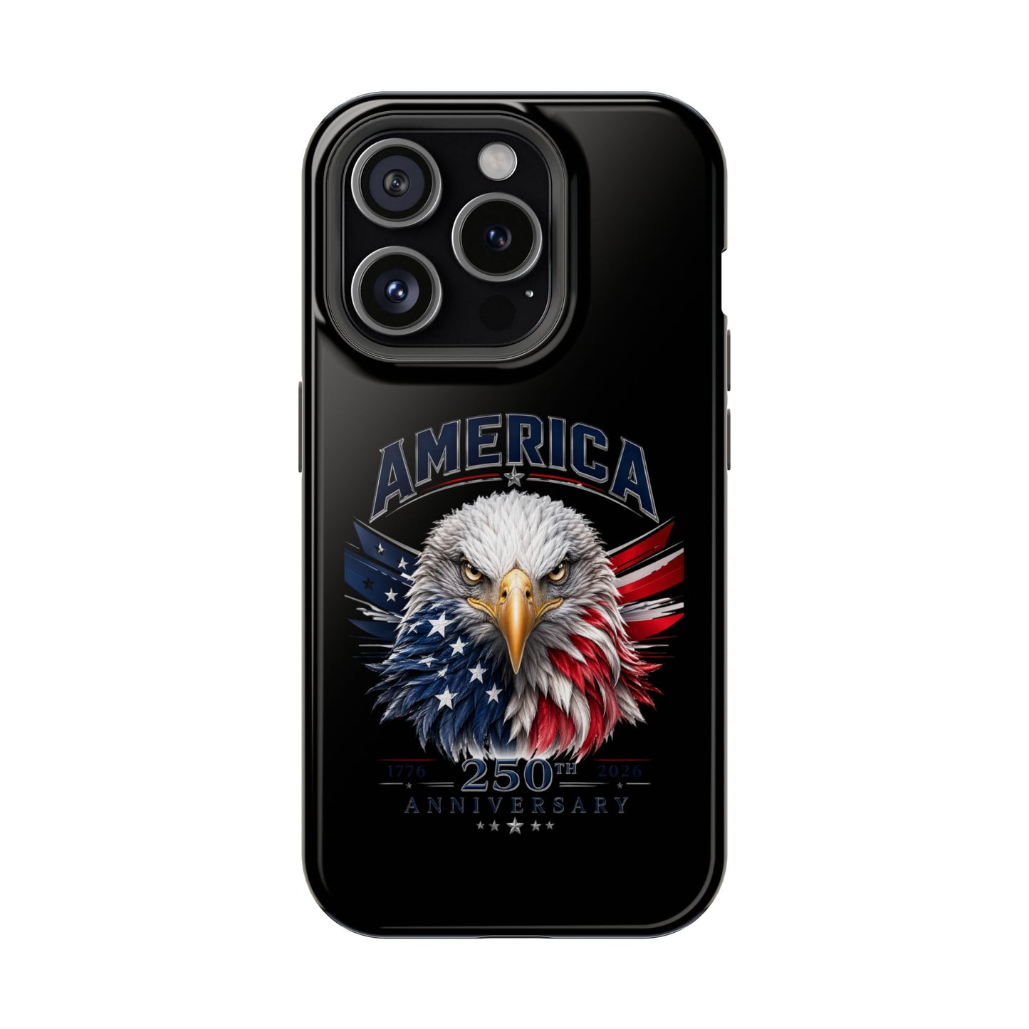 America 250th Anniversary Magnetic Tough Cases for iPhone & Samsung, Black