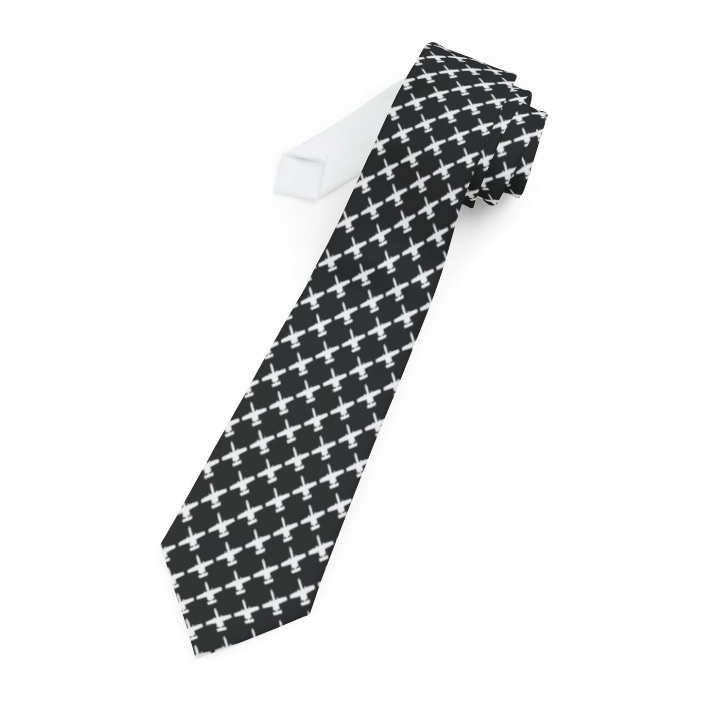 A-10 Necktie, Black/White