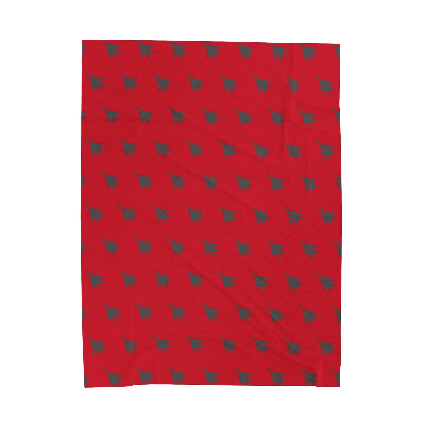 F-15 Velveteen Plush Blanket, Red