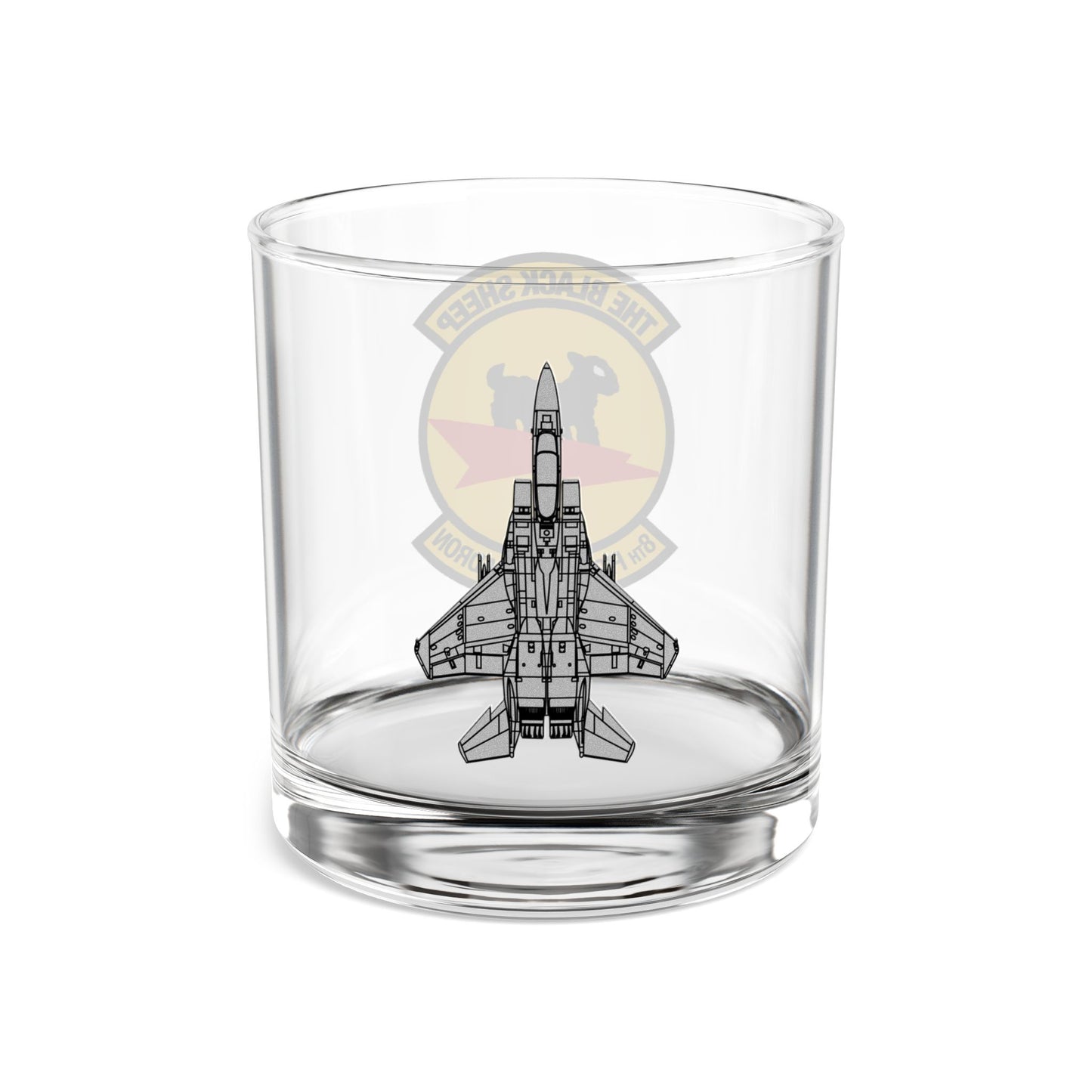 8FS "Black Sheep" Rocks Glass, 10oz with F-15A