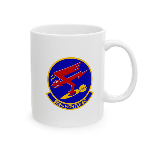 389FS & F-15E Front Silhouette Ceramic Mug 11oz