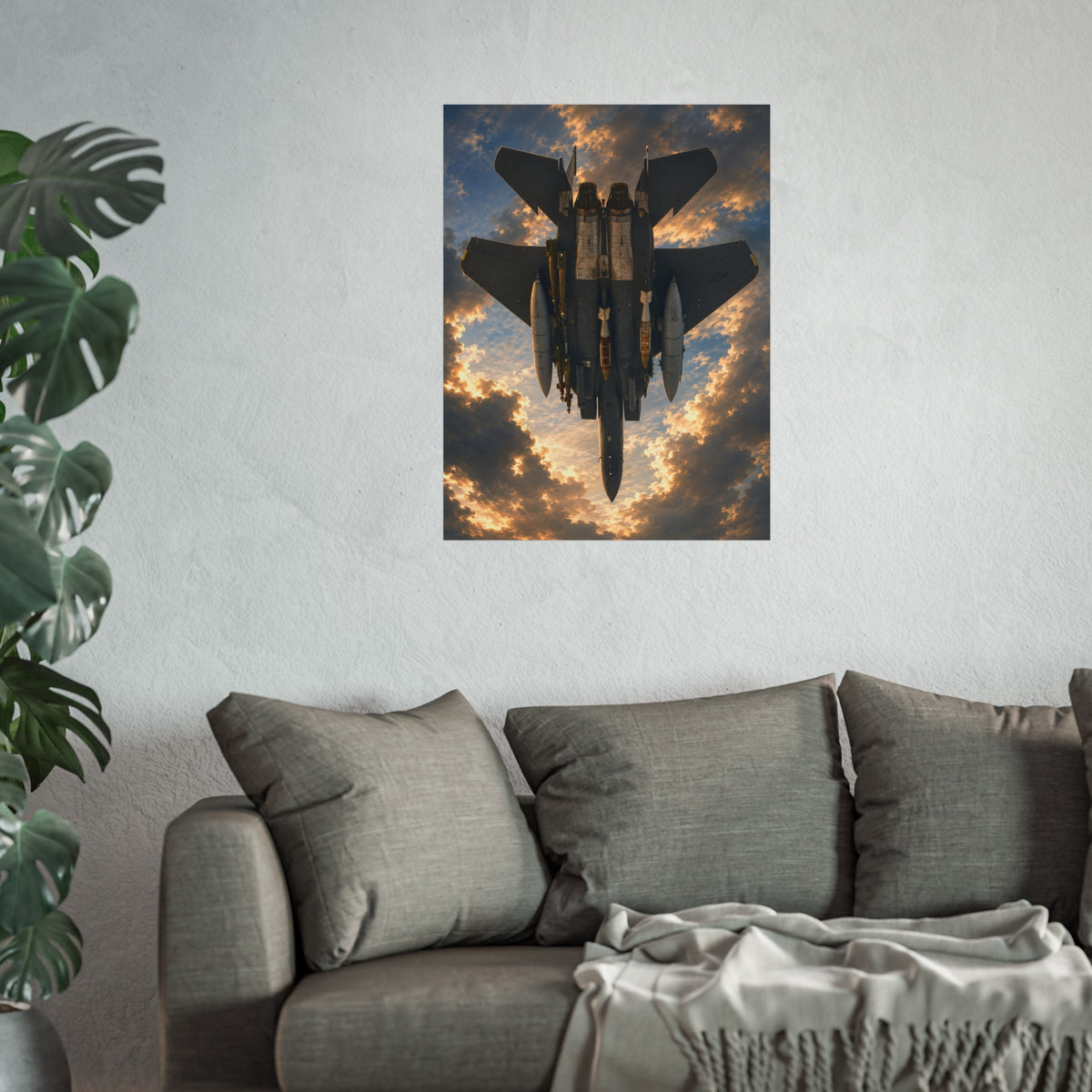 Copy of Fighter Jet Sunset Fine Art Poster — Military Aircraft Wall Art