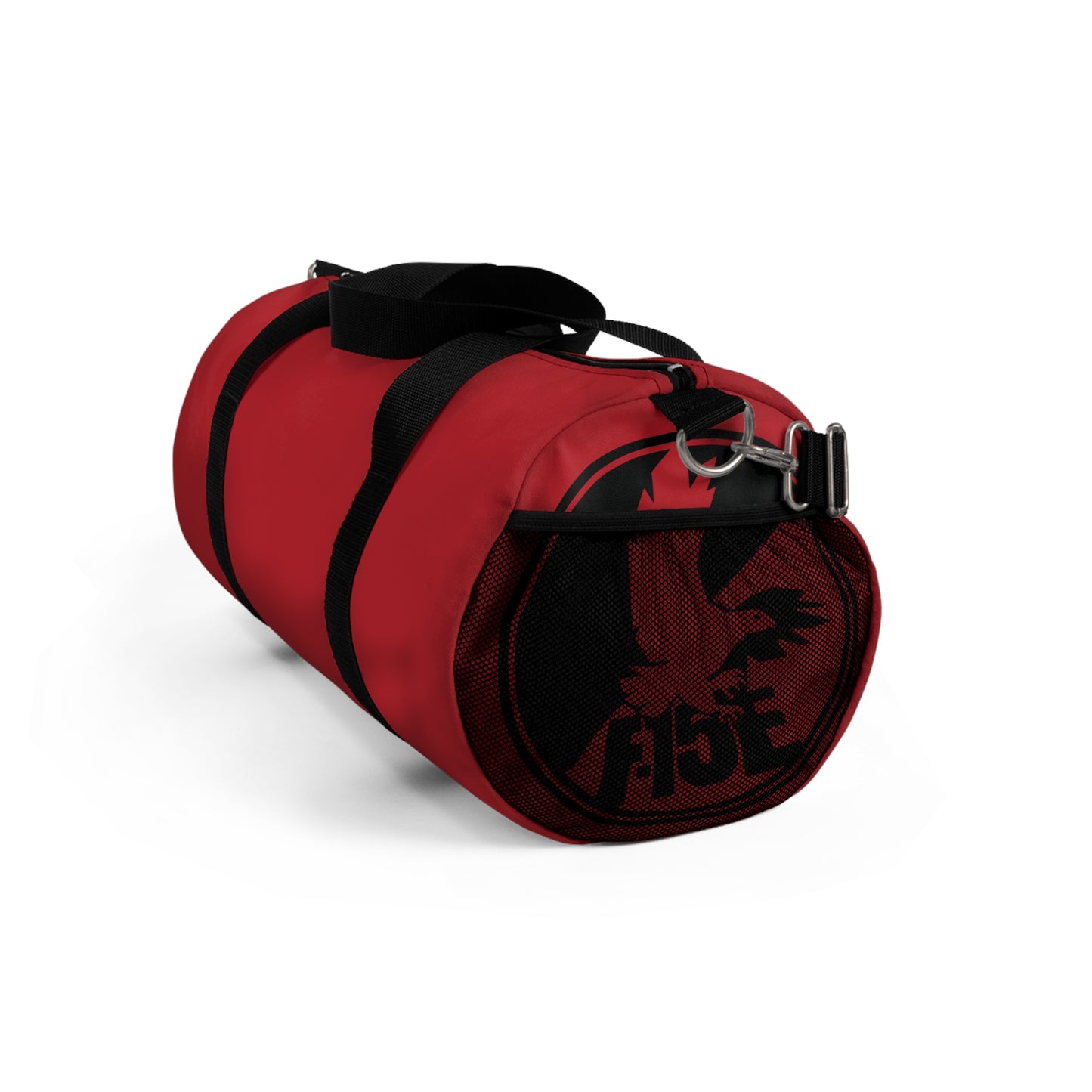 389FS T-Bolts Duffel Bag, Dark Red