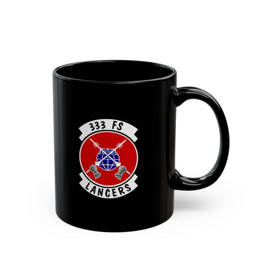 333FS & F-15E Front Silhouette 11oz Black Mug