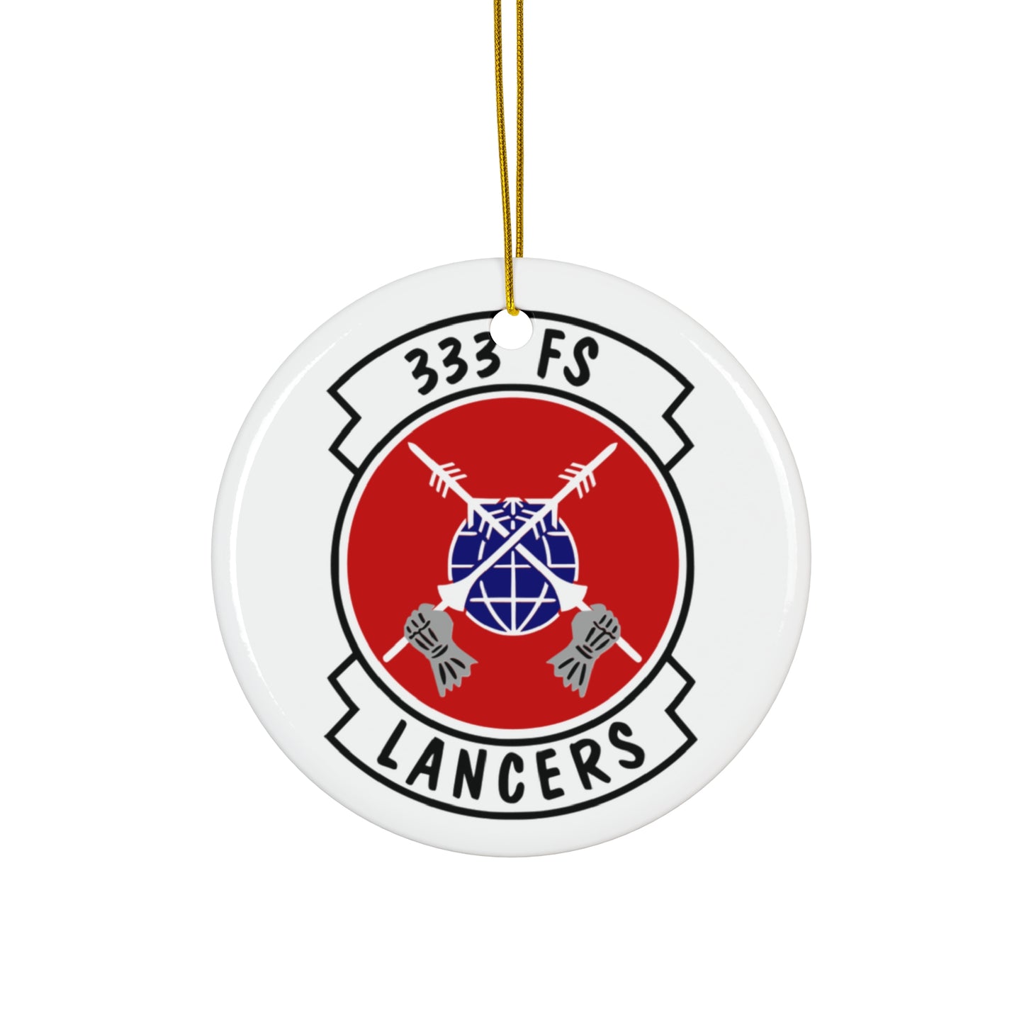 333FS "Lancers" Ceramic Ornament, Circle or Snowflake Shape