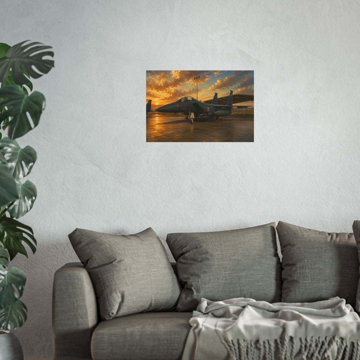 F-15E Fighter Jet Ready to Redeploy Fine Art Poster — F-15E Military Aviation Print