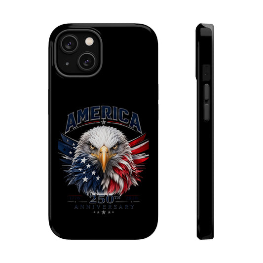 America 250th Anniversary Magnetic Tough Cases for iPhone & Samsung, Black