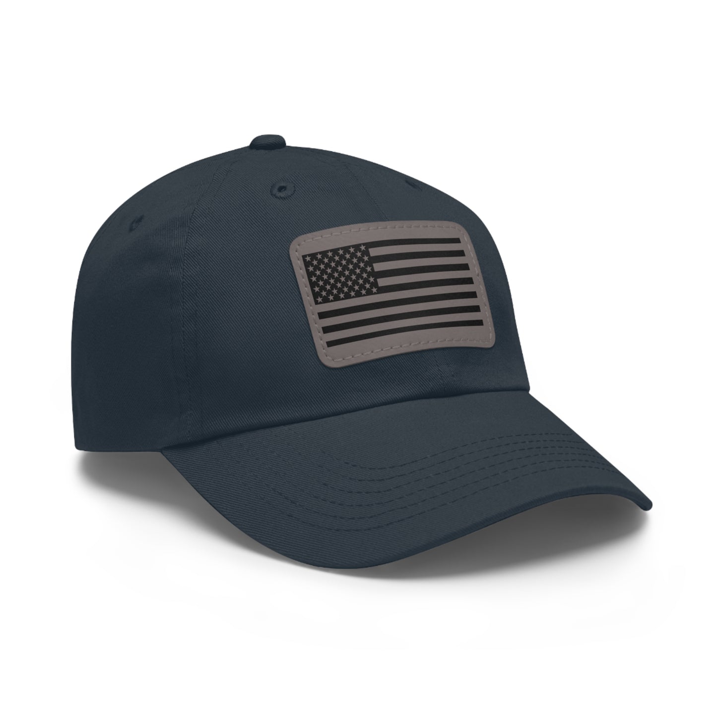 American Flag Leather Patch Hat, Multiple Colors