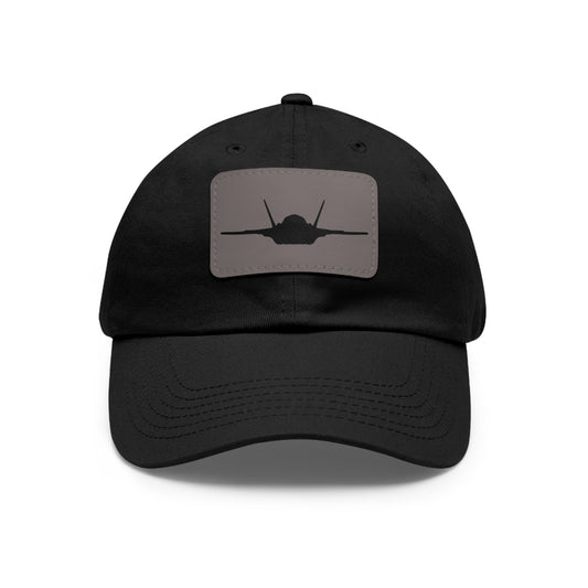 F-35B Silhouette Leather Patch Hat, Multiple Colors