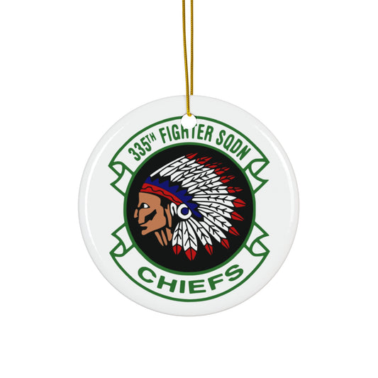 335FS "Chiefs" Ceramic Ornament, Circle or Snowflake Shape