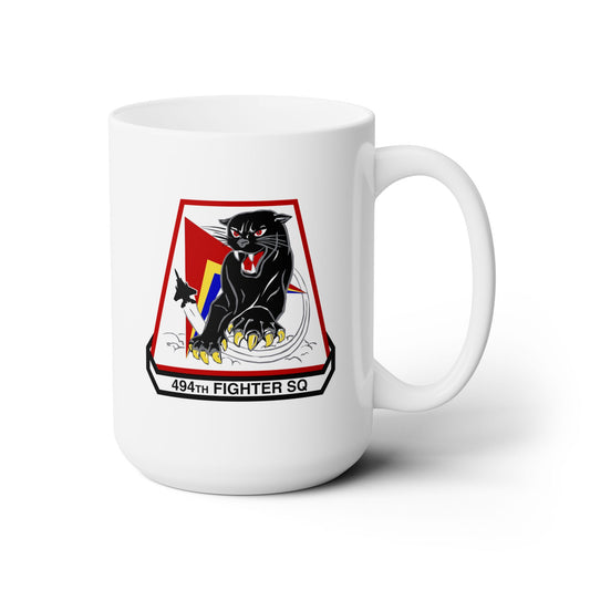 494FS & F-15E Front Silhouette Ceramic Mug 15oz