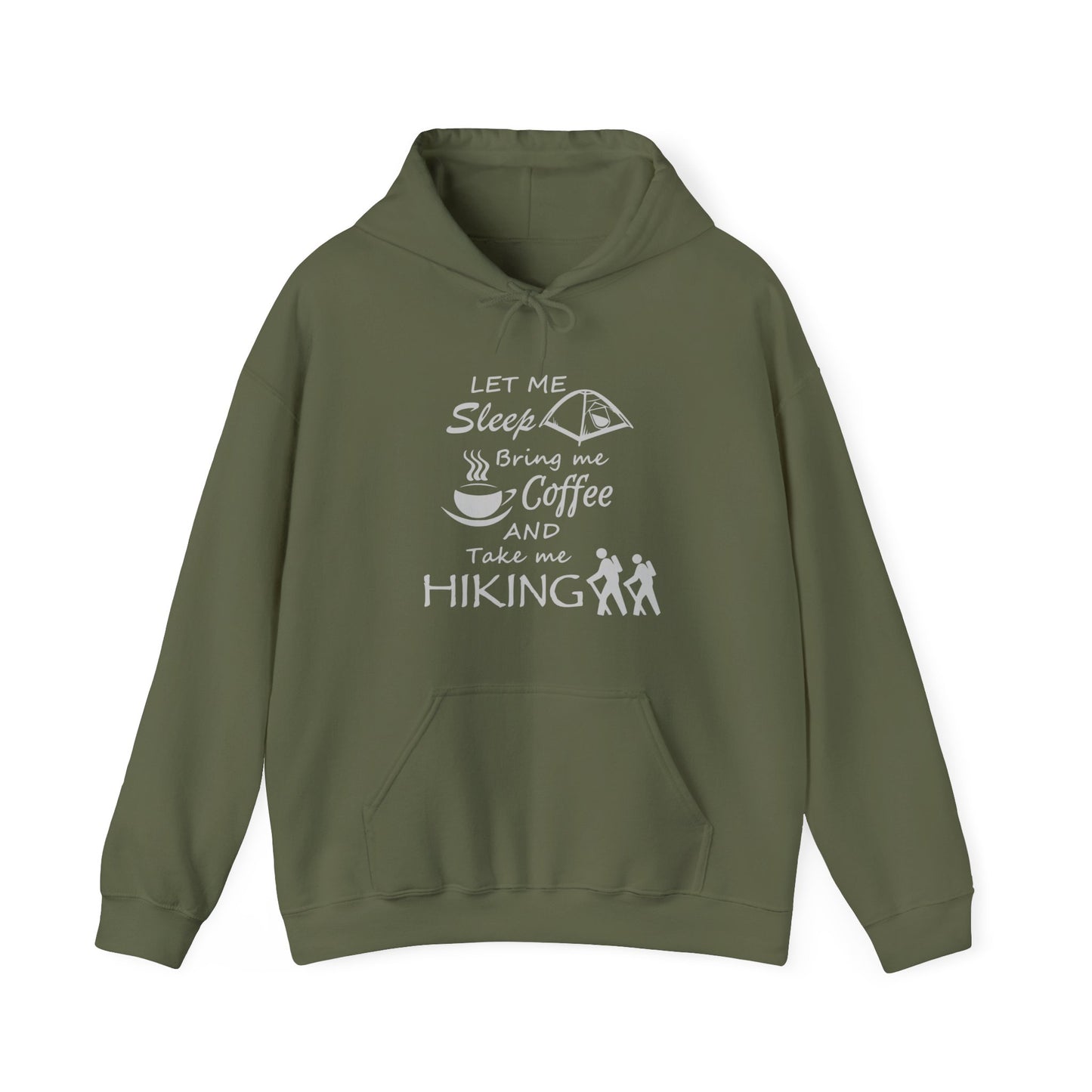 Take Me Hiking Unisex Heavy Blend™ Hooded Sweatshirt, Gray Print