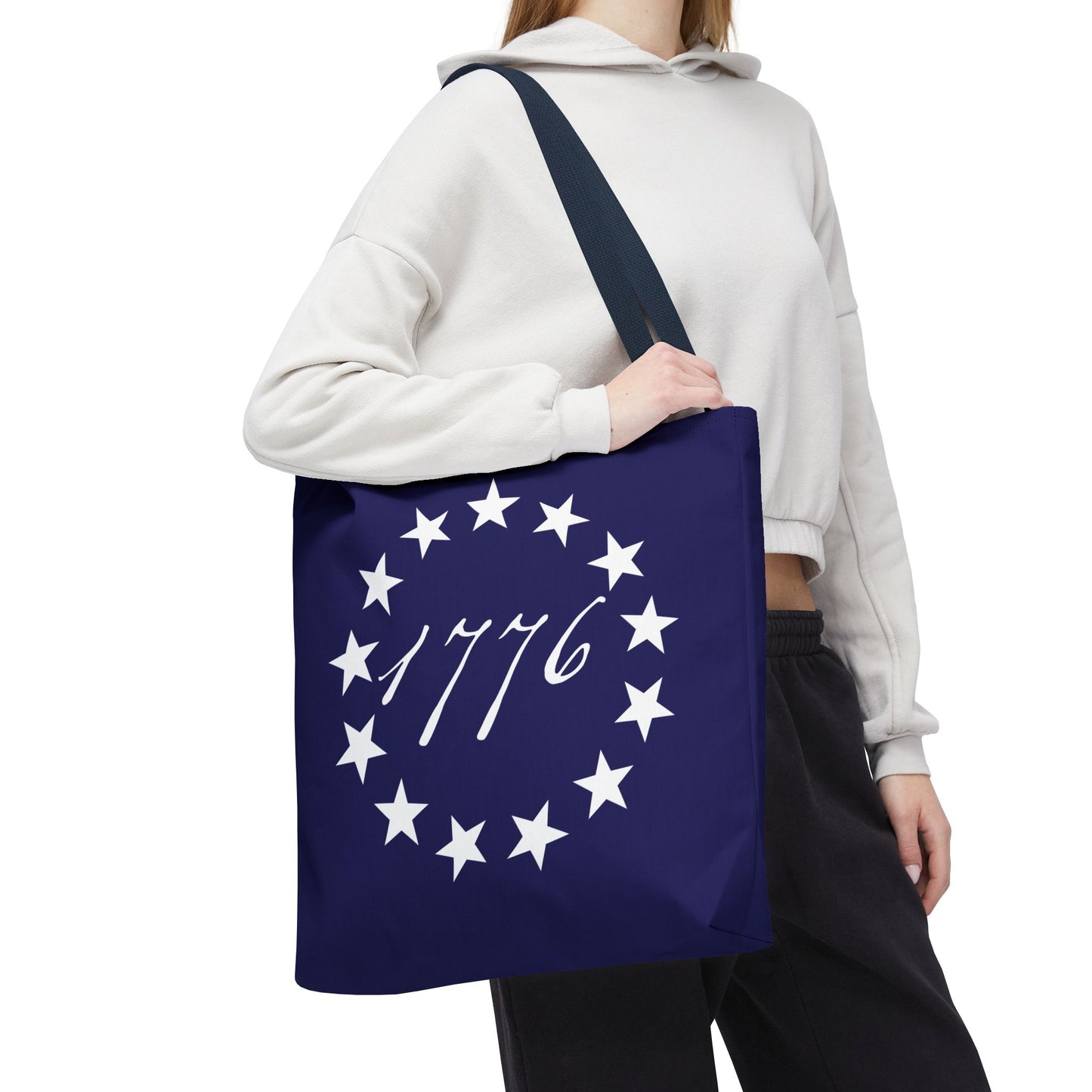 1776 Betsy Ross Flag Tote Bag — Patriotic Independence Day Grocery & Beach Tote