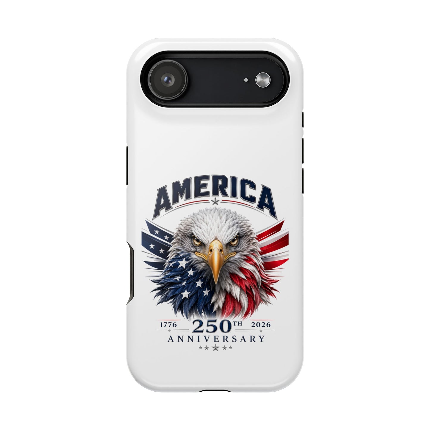 America 250th Anniversary Magnetic Tough Cases for iPhone & Samsung, White