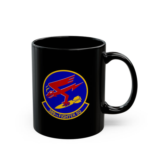 389FS & F-15E Front Silhouette 11oz Black Mug