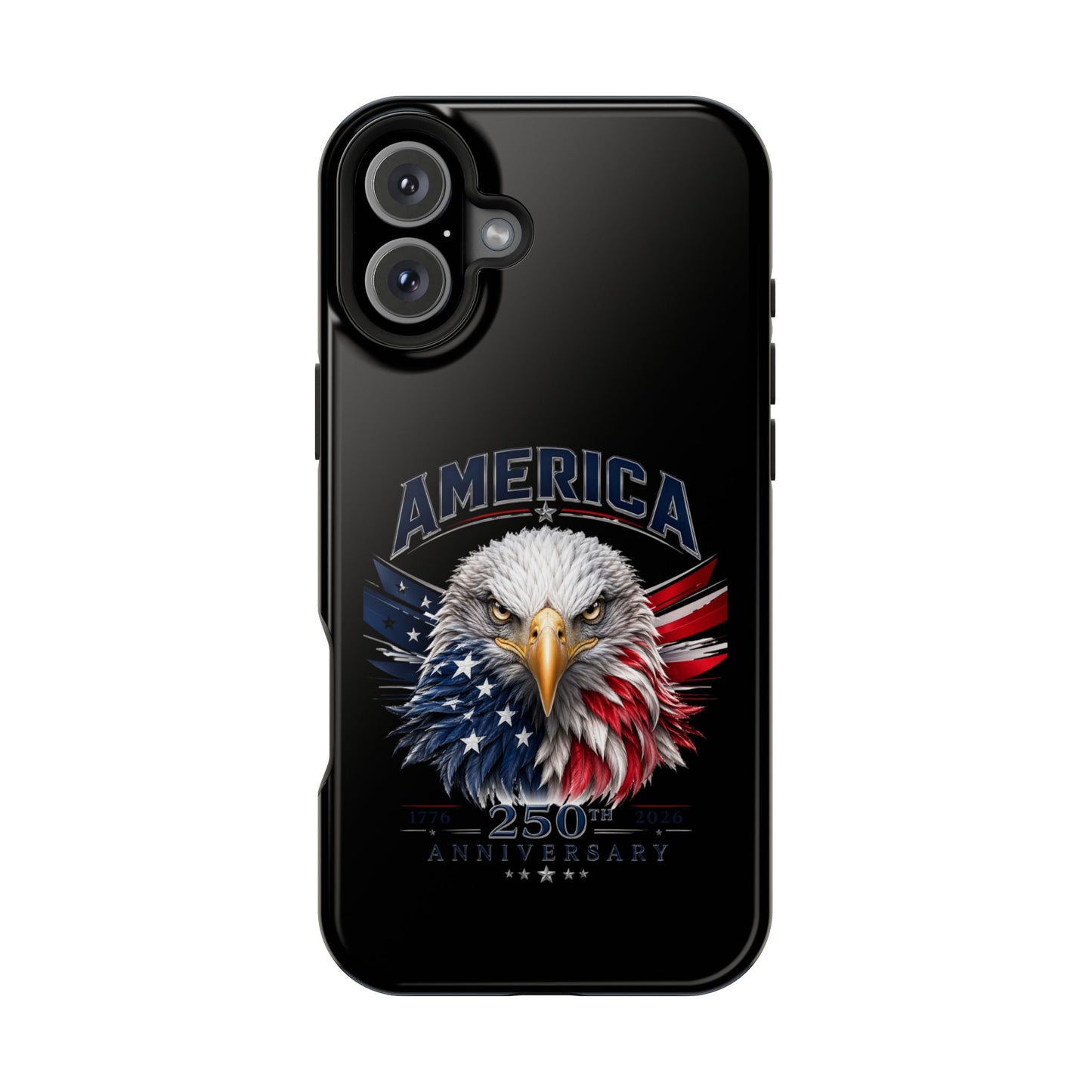 America 250th Anniversary Magnetic Tough Cases for iPhone & Samsung, Black