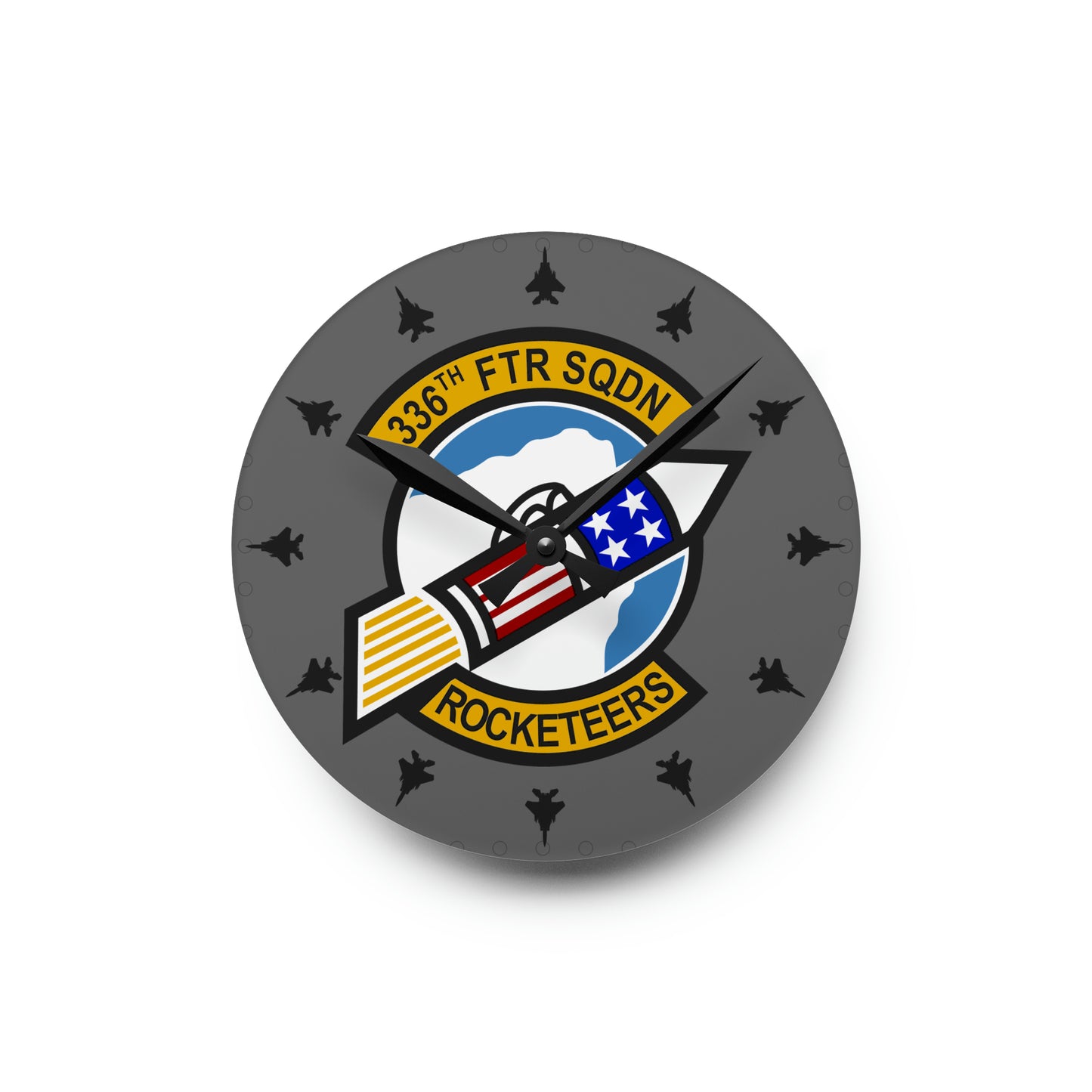 336FS "Rocketeers" Acrylic Wall Clock, Round or Square Options