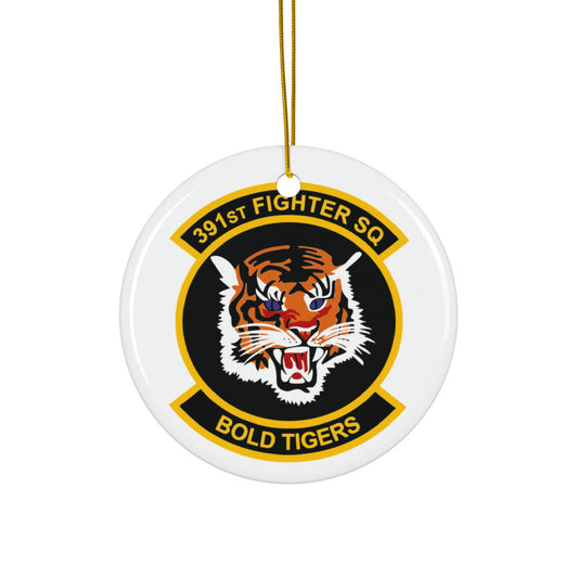 391FS "Bold Tigers" Ceramic Ornament, Circle or Snowflake Shape