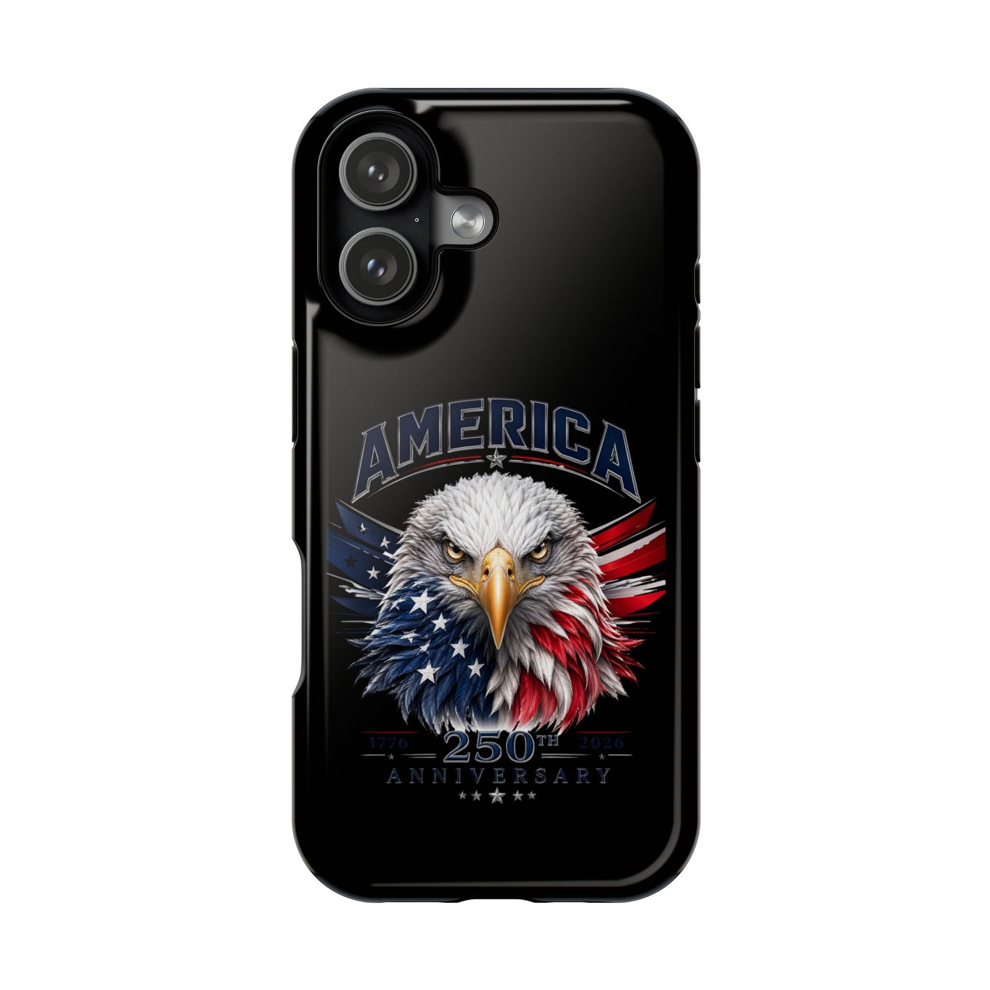 America 250th Anniversary Magnetic Tough Cases for iPhone & Samsung, Black
