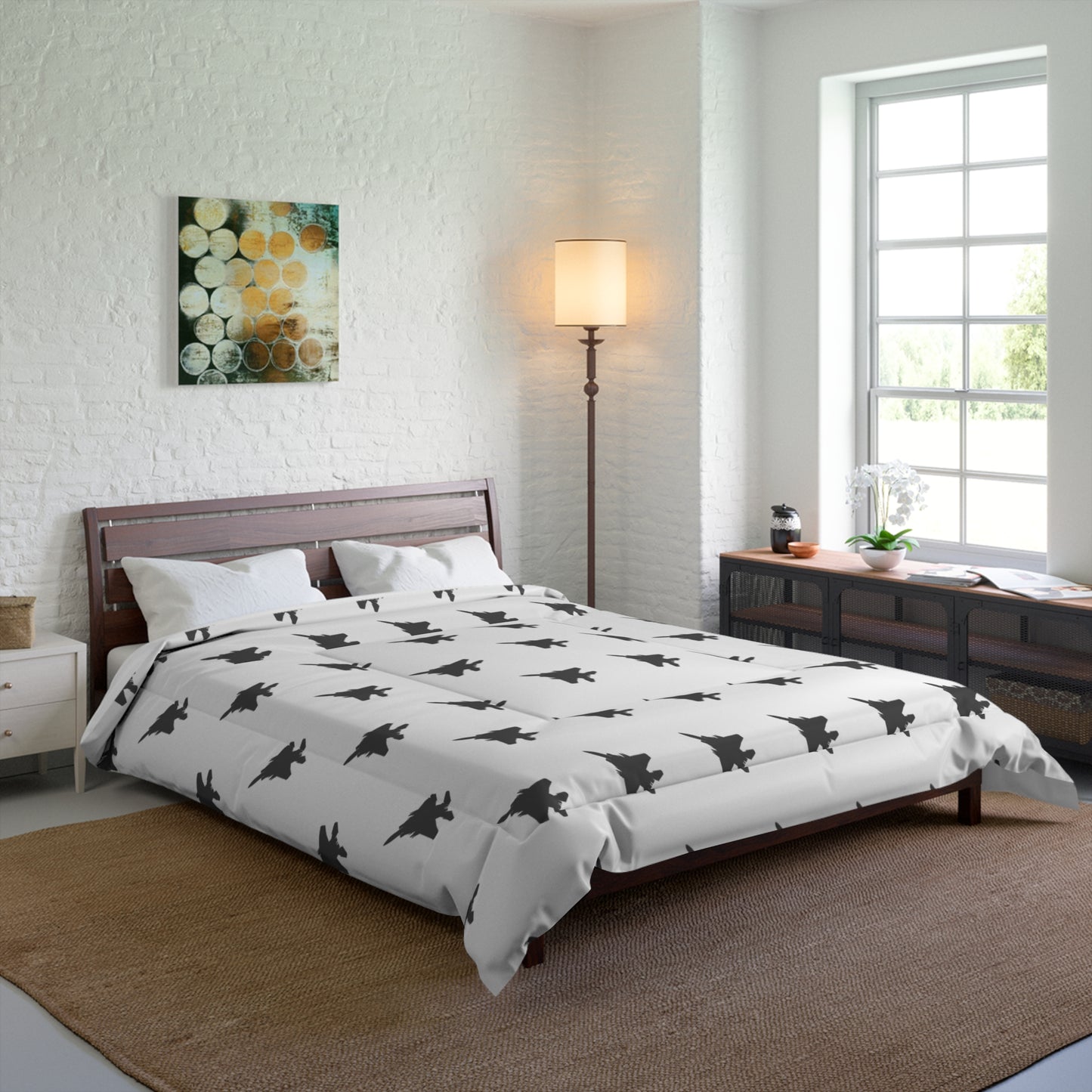 F-15E Comforter, White, Multiple Sizes Available