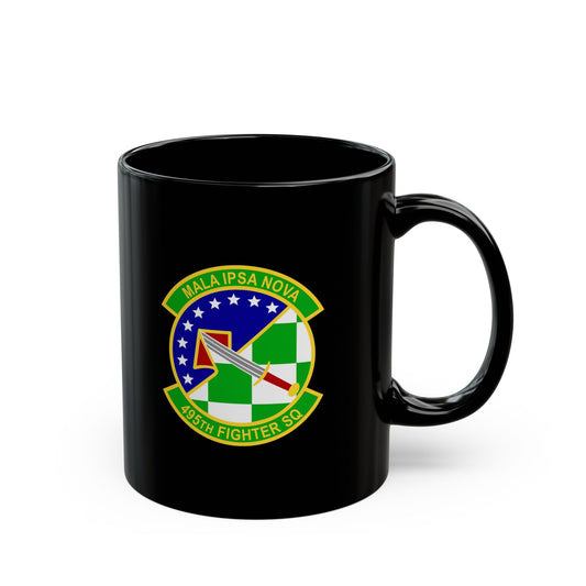 495FS & F-35A Front Silhouette 11oz Black Mug