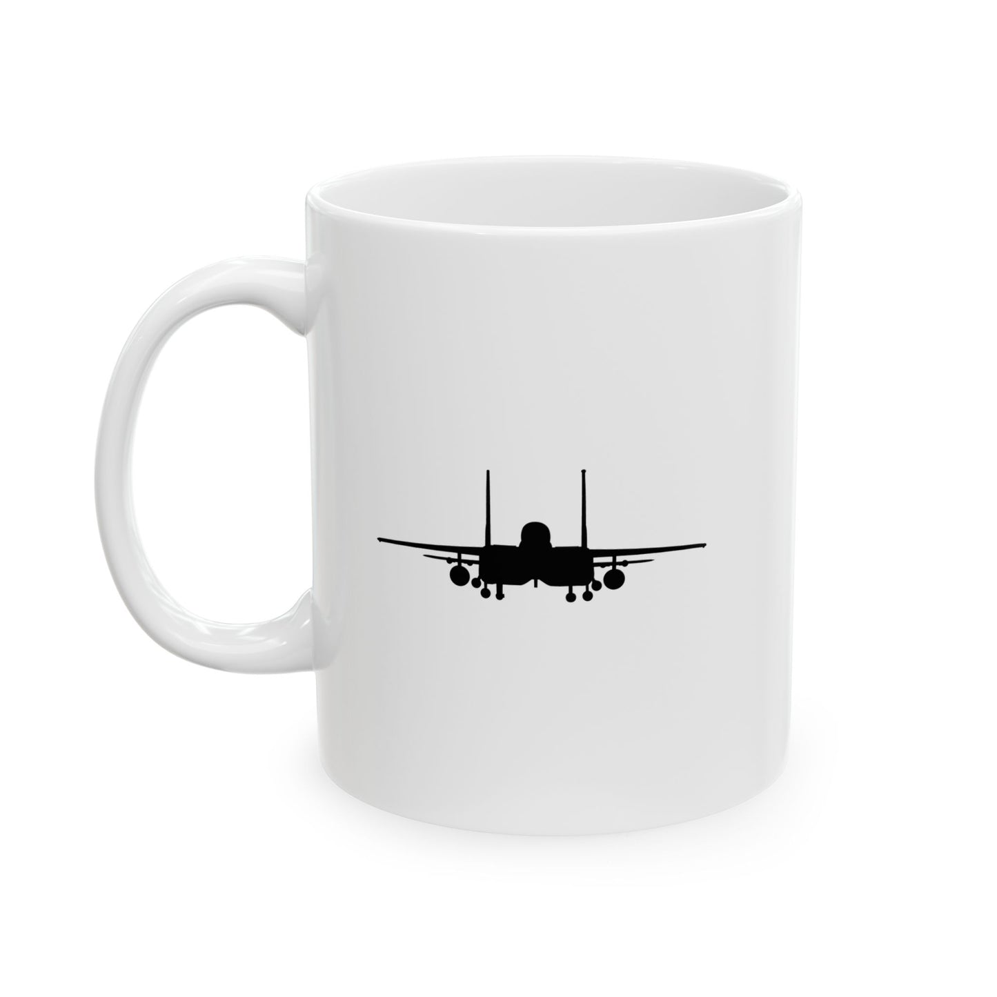 334FS & F-15E Front Silhouette Ceramic Mug 11oz