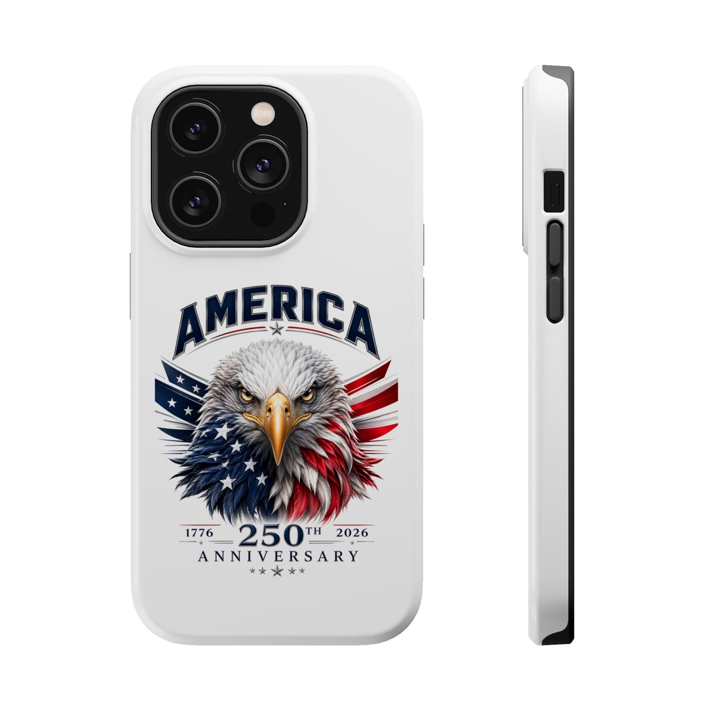 America 250th Anniversary Magnetic Tough Cases for iPhone & Samsung, White