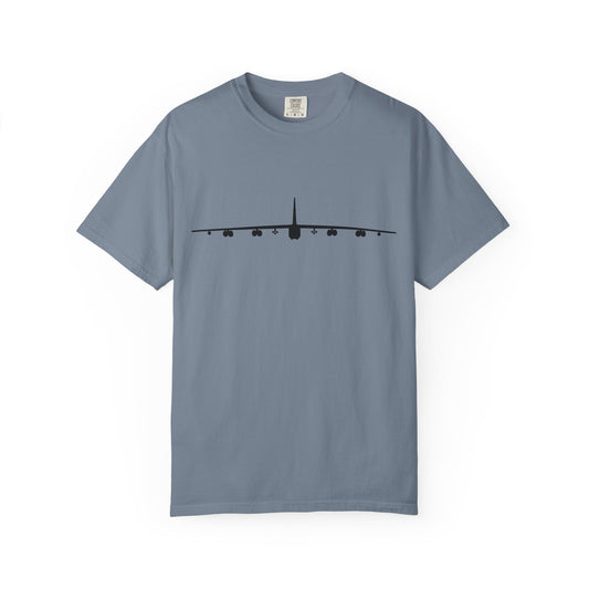 B-52 Front Silhouette Comfort Colors Unisex T-Shirt with Airplane Design, Casual Wear, Gift for Pilots, Aviation Lovers, Travel Enthusiasts, Plane Spotting