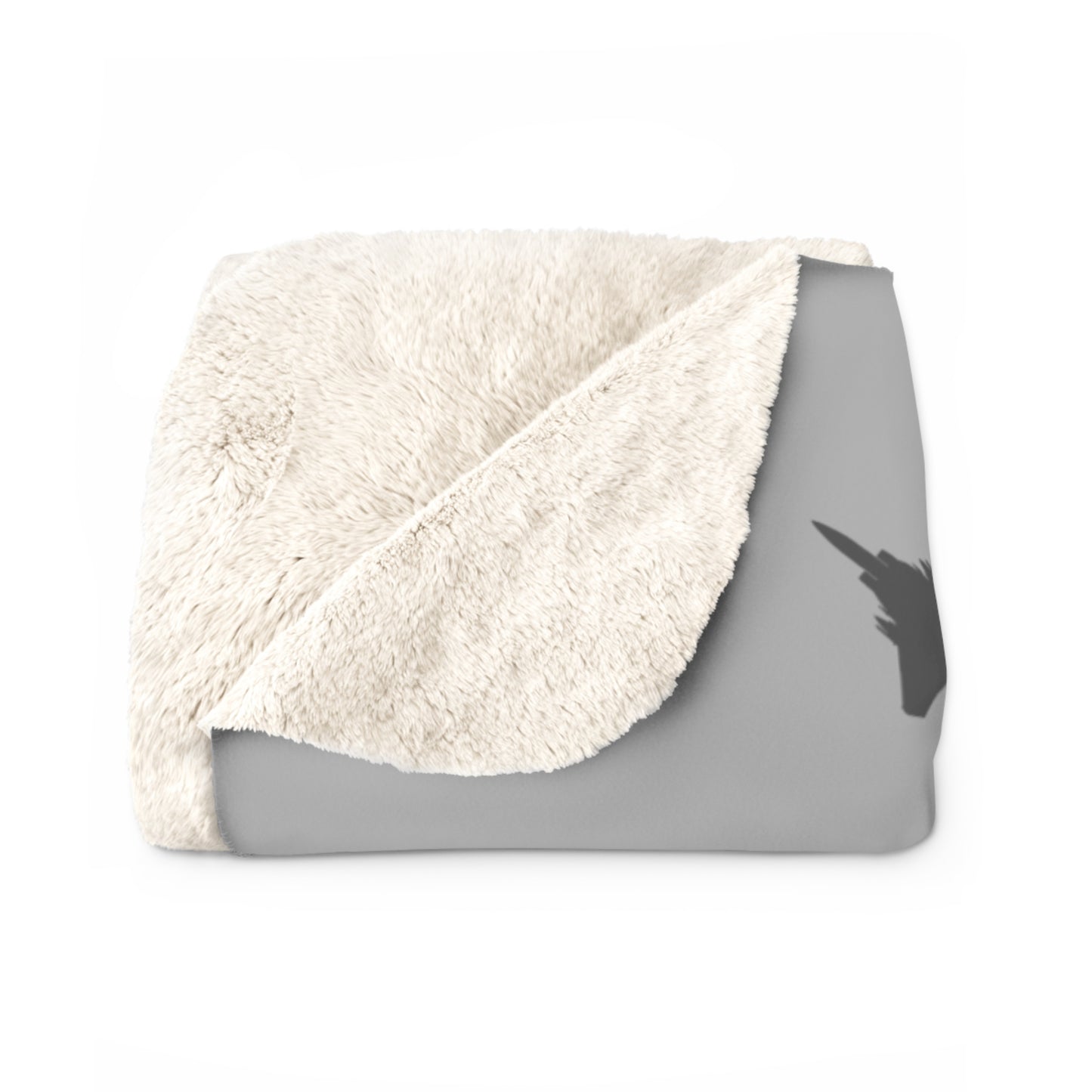 F-15E Sherpa Fleece Blanket, Light Gray