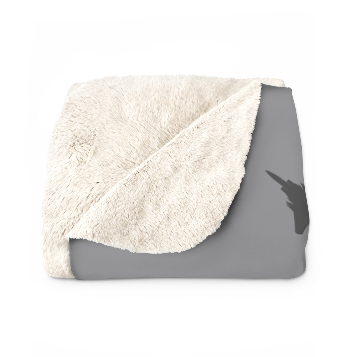 F-15E Pattern Sherpa Fleece Blanket, Grey