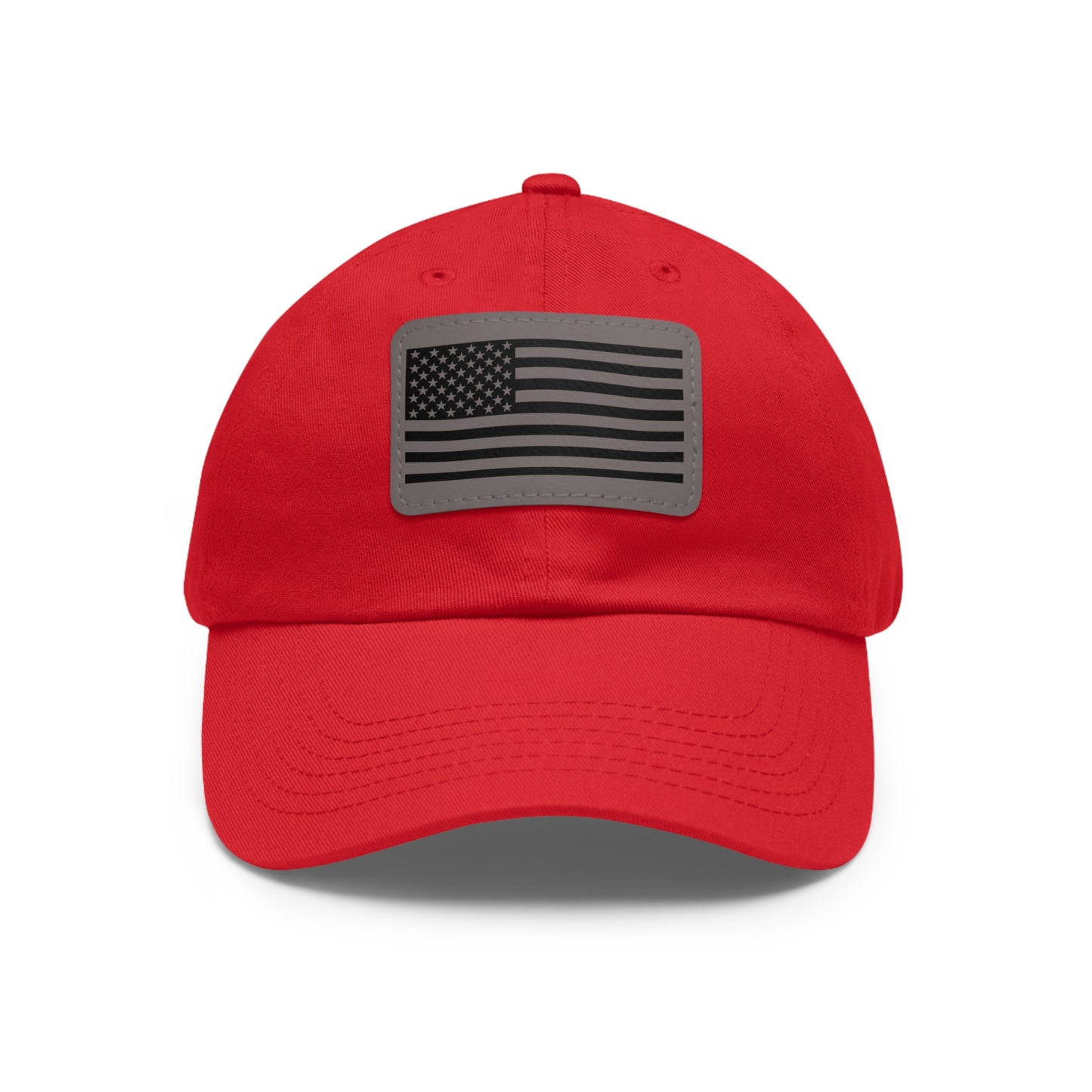 American Flag Leather Patch Hat, Multiple Colors