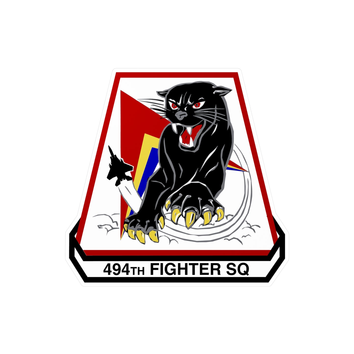 494FS "Panthers" Trapezoid Vinyl Decal, Indoor/Outdoor, 4 Sizes Available