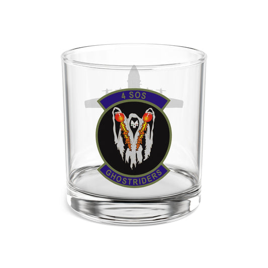 4SOS "Ghostriders" Rocks Glass, 10oz with AC-130