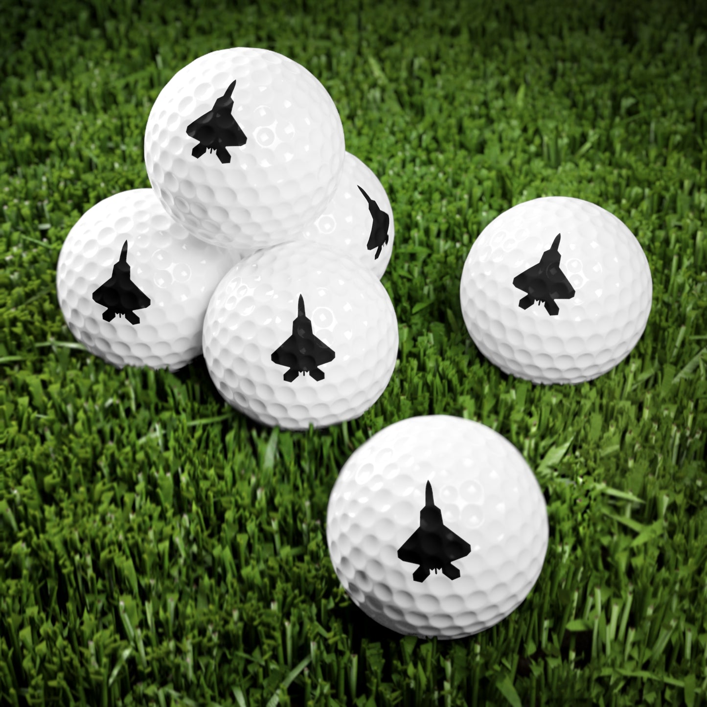 F-22 Top Silhouette Golf Balls, 6pcs