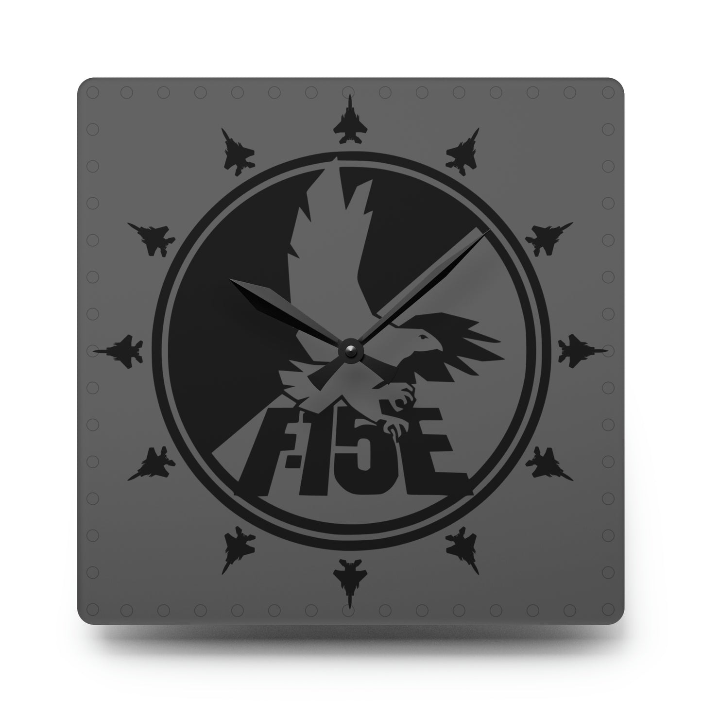 F-15E Acrylic Wall Clock, Round or Square Options