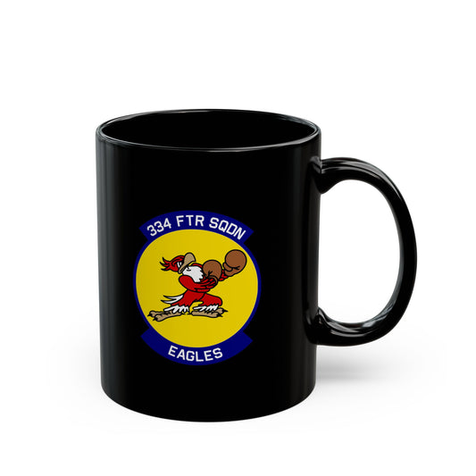 334FS & F-15E Front Silhouette 11oz Black Mug