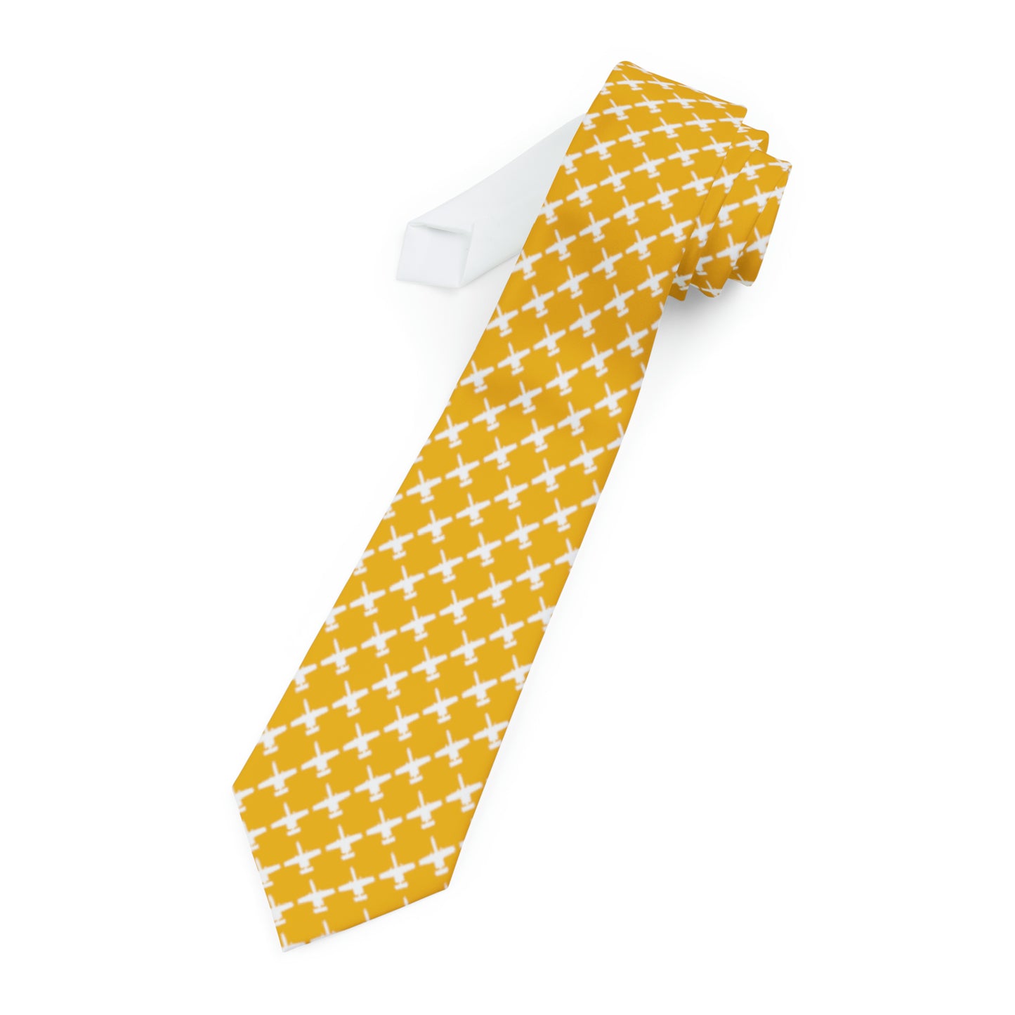 A-10 Necktie, Yellow/White