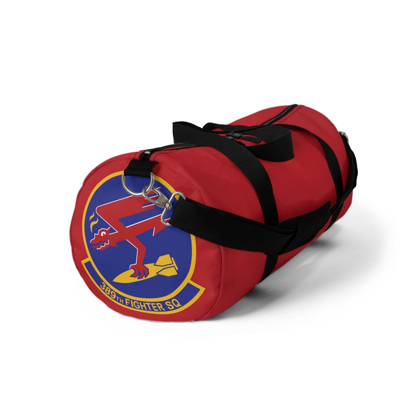 389FS T-Bolts Duffel Bag, Dark Red