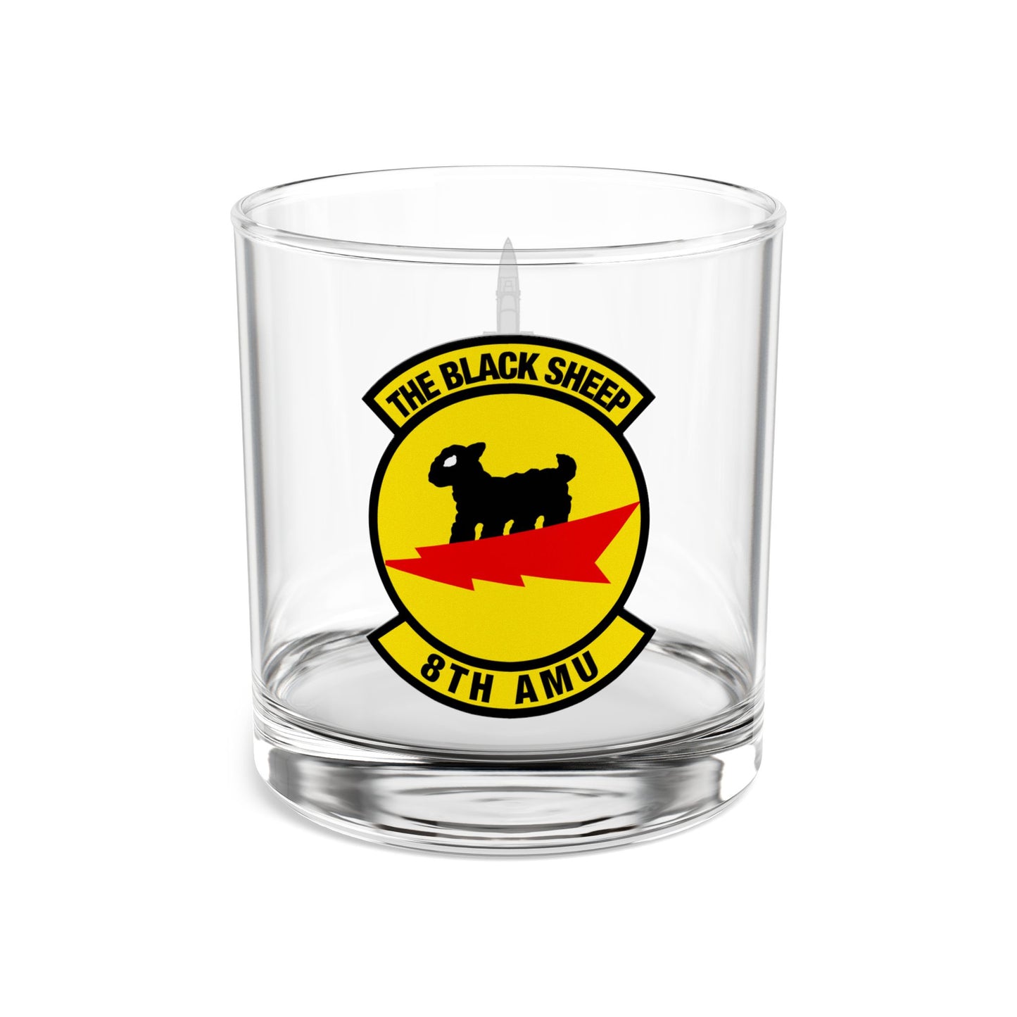 8AMU "Black Sheep" Rocks Glass, 10oz with F-15A