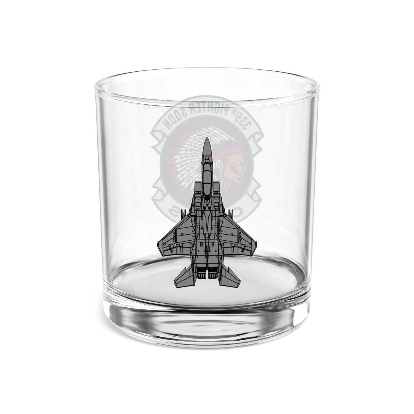 335FS "Chiefs" Rocks Glass, 10oz with F-15E