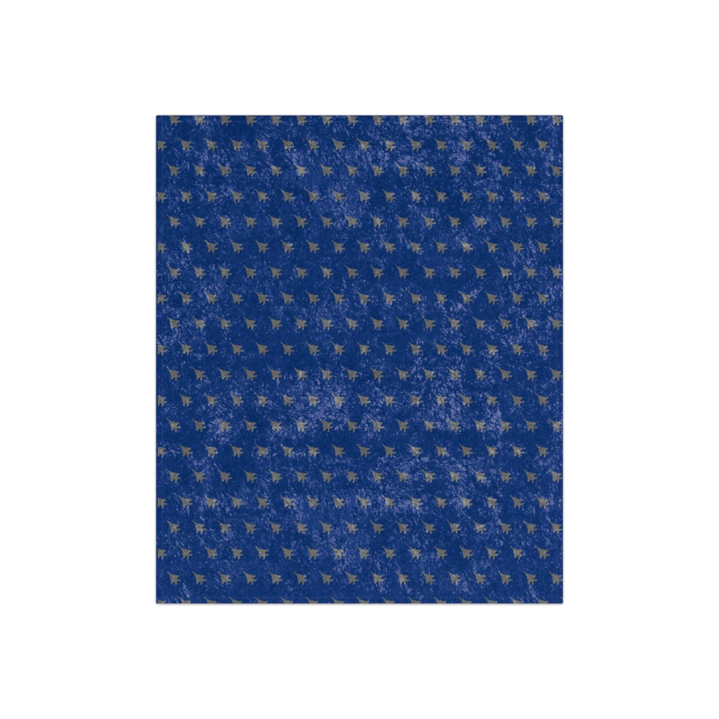 F-15E Crushed Velvet Blanket, Blue, 50" x 60"