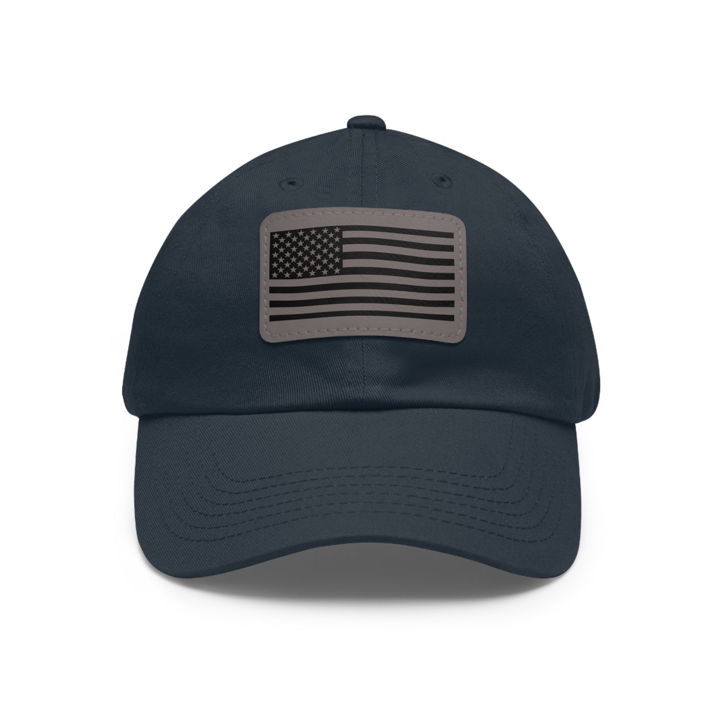 American Flag Leather Patch Hat, Multiple Colors