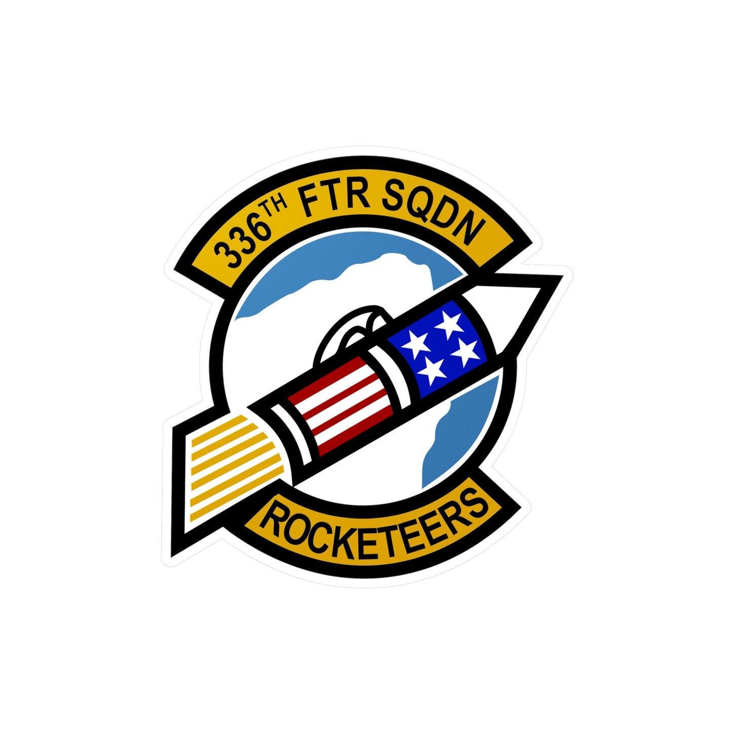 336FS "Rocketeers" Vinyl Decal, Indoor/Outdoor, 4 Sizes Available